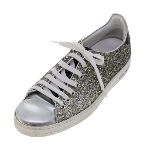 LOUIS VUITTON Front Low Line Glitter Sneakers Leather - Picture 1 of 16